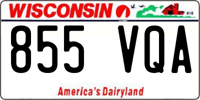 WI license plate 855VQA
