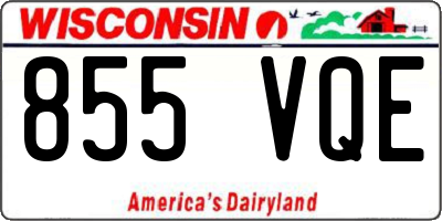 WI license plate 855VQE