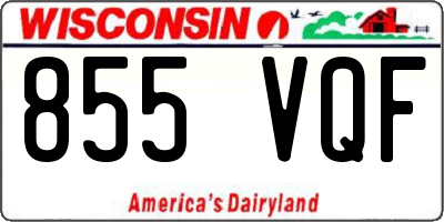 WI license plate 855VQF