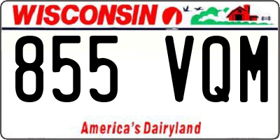 WI license plate 855VQM
