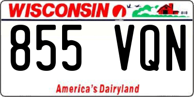 WI license plate 855VQN