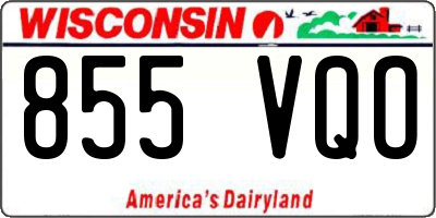WI license plate 855VQO