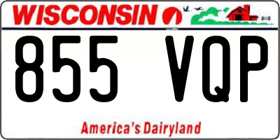 WI license plate 855VQP