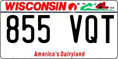 WI license plate 855VQT