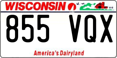 WI license plate 855VQX