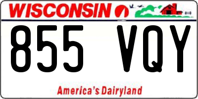 WI license plate 855VQY