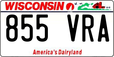 WI license plate 855VRA