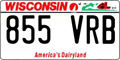 WI license plate 855VRB