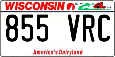 WI license plate 855VRC