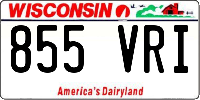 WI license plate 855VRI