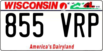 WI license plate 855VRP