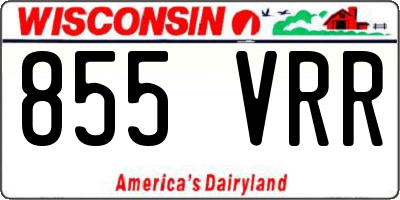 WI license plate 855VRR