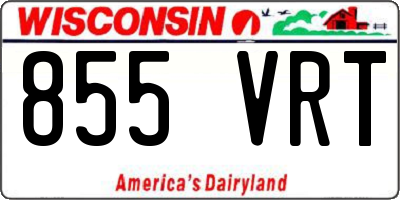 WI license plate 855VRT