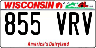 WI license plate 855VRV