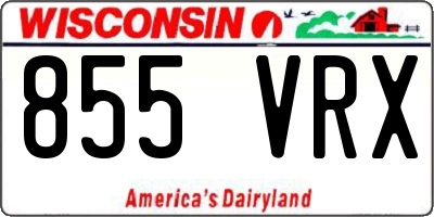 WI license plate 855VRX