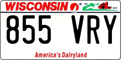 WI license plate 855VRY