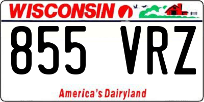 WI license plate 855VRZ