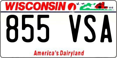 WI license plate 855VSA
