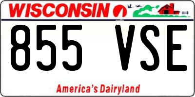 WI license plate 855VSE