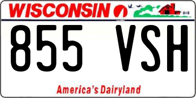 WI license plate 855VSH