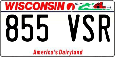 WI license plate 855VSR