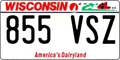 WI license plate 855VSZ