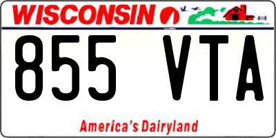 WI license plate 855VTA