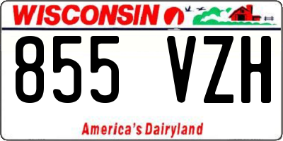 WI license plate 855VZH