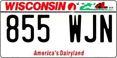 WI license plate 855WJN