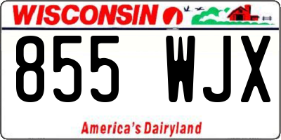 WI license plate 855WJX