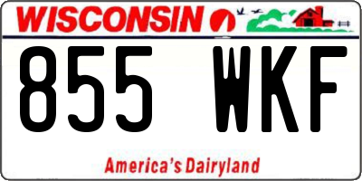 WI license plate 855WKF