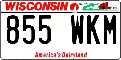 WI license plate 855WKM