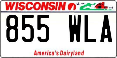 WI license plate 855WLA