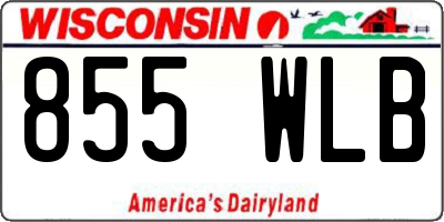 WI license plate 855WLB