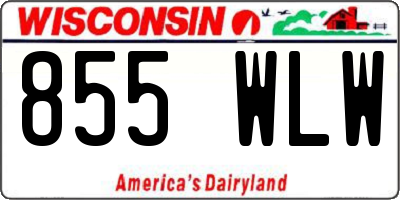 WI license plate 855WLW