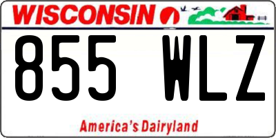 WI license plate 855WLZ