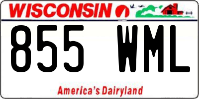 WI license plate 855WML