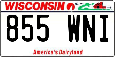 WI license plate 855WNI