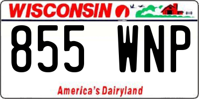 WI license plate 855WNP
