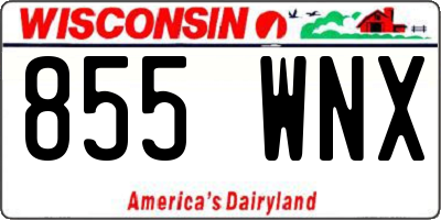 WI license plate 855WNX