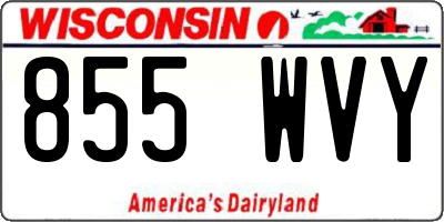 WI license plate 855WVY