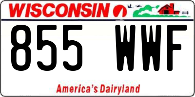 WI license plate 855WWF