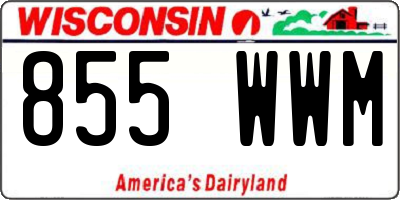 WI license plate 855WWM