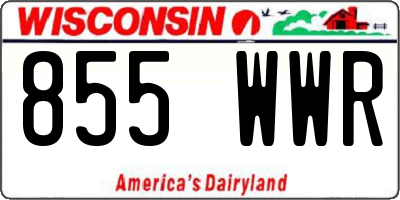 WI license plate 855WWR