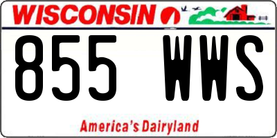 WI license plate 855WWS