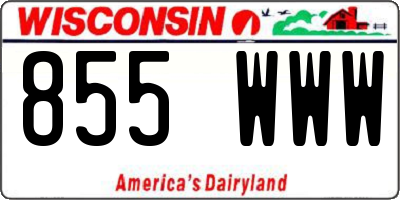 WI license plate 855WWW