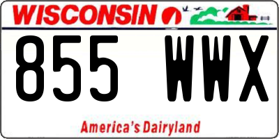 WI license plate 855WWX