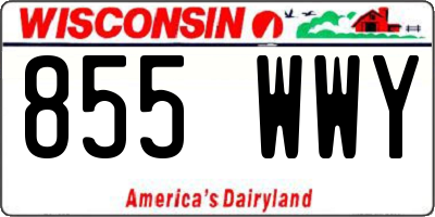 WI license plate 855WWY