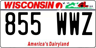 WI license plate 855WWZ