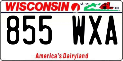 WI license plate 855WXA